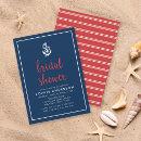 Anchor Blue and Red Script Bridal Shower