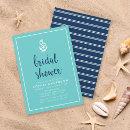 Anchor Turquoise and Blue Script Bridal Shower