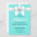 Aqua Elegant Bow White Tiffany Birthday