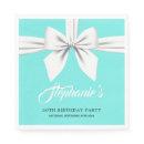 Aqua Elegant Fancy Tiffany Birthday Tableware Napkins