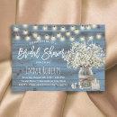 Baby's Breath Floral Jar Dusty Blue Bridal Shower