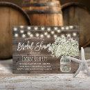 Baby's Breath Mason Jar Rustic Barn Bridal Shower