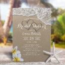 Beach Sand Hearts Tropical Floral Bridal Shower