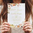 Beautiful Autumn Gold Floral Fall Bridal Shower