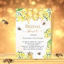 Bee Bridal shower yellow florals cute invitation Post