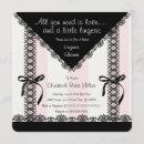 Black Damask Corset Lingerie Bridal Shower Invite