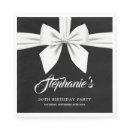 Black Elegant Fancy Tiffany Birthday Tableware Napkins