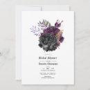 Black Purple Gold Floral Gothic Bridal Shower