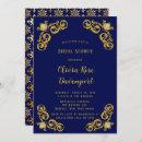 Blue and Gold Royal Crown Damask Bridal Shower