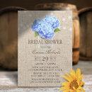 Blue Hydrangea Mason Jar Rustic Bridal Shower