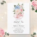 Blue Hydrangea Pink Floral Bridal Tea Shower