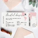 Boarding Pass Travel Bridal Shower Blush Pink