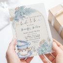 Boho Dusty Blue Floral Bridal Shower Tea Party