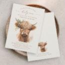 Boho Highland Cow Neutral Couples Baby Shower