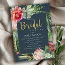 BOHO NAVY PINK FLORAL CACTI FOLIAGE BRIDAL SHOWER