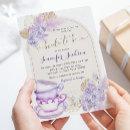 Boho Purple Lilac Floral Bridal Shower Tea Party