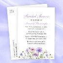 Boho Wildflowers Purple Floral Bridal Shower Invitation Post