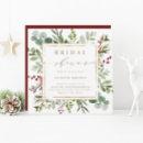 Botanical Greenery Christmas Bridal Shower Square