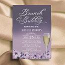 Bridal Shower Brunch Bubbly Elegant Purple Floral