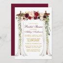 Bridal Shower Burgundy Floral Canopy Gold