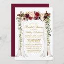 Bridal Shower Gold Burgundy Floral Canopy