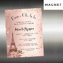 Bridal shower Paris Eiffel tower rose gold luxury Magnetic