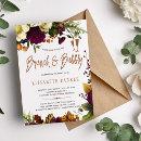 Brunch and bubbly fall floral gold bridal shower