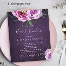 Budget purple floral bridal shower  flyer