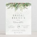 Budget Rustic Winter Greenery Bridal Brunch Invite