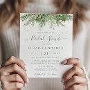 Budget Rustic Winter Greenery Bridal Shower Invite