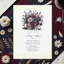 Burgundy & Navy Floral Wine-Themed Bridal Shower