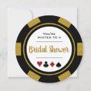 Casino Poker Chip Black and Gold Bridal Shower