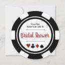 Casino Poker Chip Black and White Bridal Shower