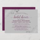 Cassis Purple & Silver Lace Gray Bridal Shower