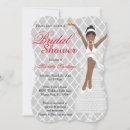 Chic White Modern Bridal Shower Invite