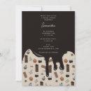 Chocolate Theme Pattern Bridal Shower Invitation