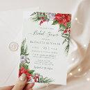 Christmas Poinsettia Winter Greenery Bridal Shower