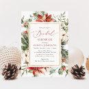 Christmas Winter Red Gold Bridal Shower