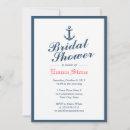 Classy Blue Border Nautical Anchor Bridal Shower