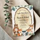 Couples baby shower gender neutral woodland animal