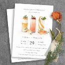 Cute Fruit Cocktail Orange Couples Shower Invite