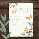 Cute Garden Foliage Butterflies Bridal Shower