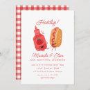 Cute Hotdog Picnic Red BBQ Couples Bridal Shower