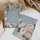 Dusty Blue Chinoiserie Garden Flower Bridal Shower