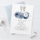 Dusty Blue Elegant Brunch and Bubbly Bridal Shower