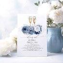 Dusty Blue Elegant Brunch and Bubbly Bridal Shower