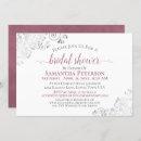 Dusty Rose Elegant Silver Lace White Bridal Shower