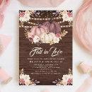 Dusty Rose Pink Pumpkin Floral Wood Bridal Shower