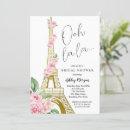 Eiffel Tower Paris Pink Flowers Bridal Shower