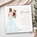 Elegant Aqua Wedding Gown Bridal Shower Invite